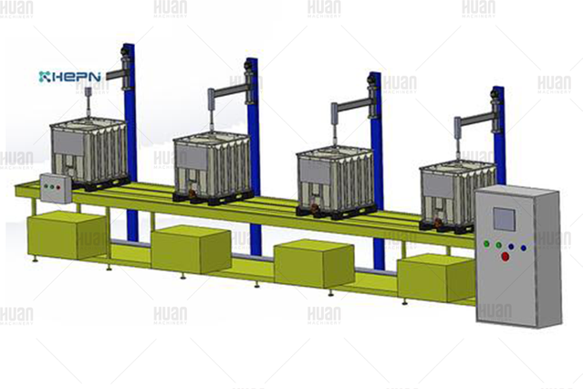 Автоматическая мойка контейнеров IBC емкостью 1000 литров для мойки цистерн и контейнеров IBC.