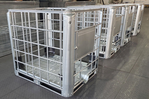 IBC Tank EROCUBE Клетка с металлическим каркасом и подъемной штангой
